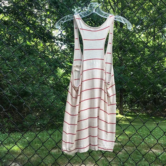 Coolwear Cream & Red Striped Tank - Picture 2 of 4